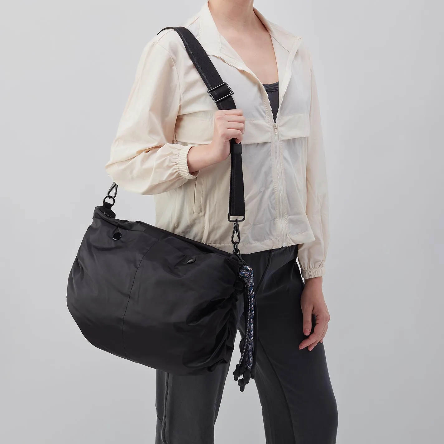 THE BIG DRAW Crossbody in CaRefiber recycled nylon - Jet sold by HOBO product image thumbnail 4