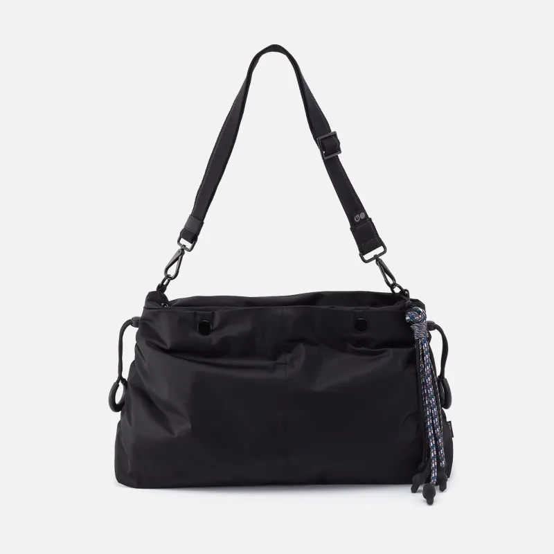 THE BIG DRAW Crossbody in CaRefiber recycled nylon - Jet sold by HOBO