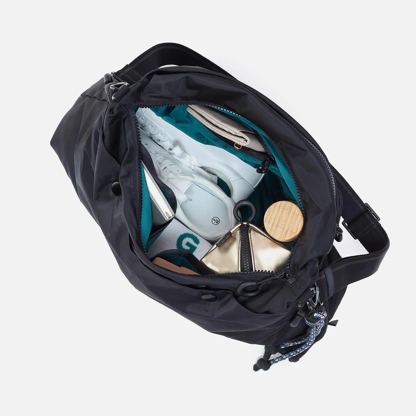 THE BIG DRAW Crossbody in CaRefiber recycled nylon - Jet sold by HOBO product image thumbnail 2