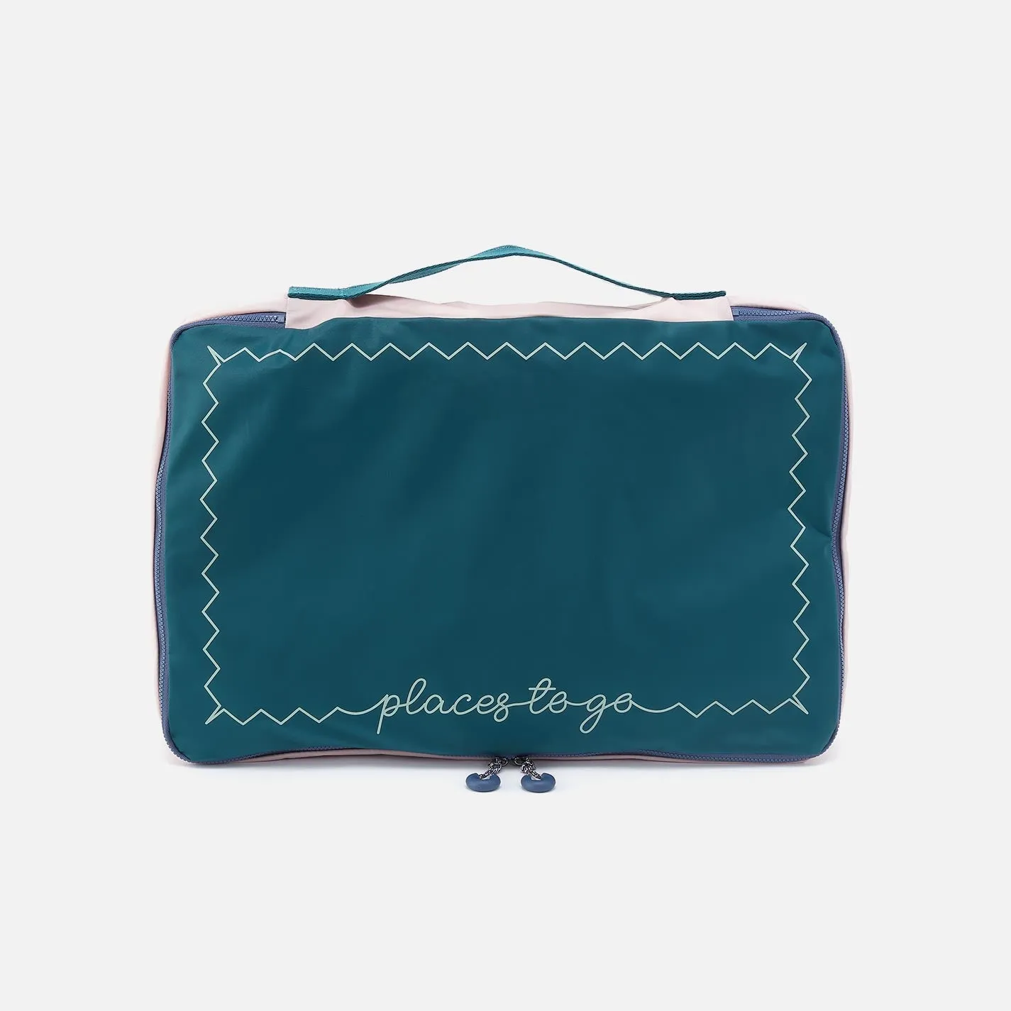 SET TO GO Packing Cube Large in CaRefiber recycled nylon - Teal sold by HOBO