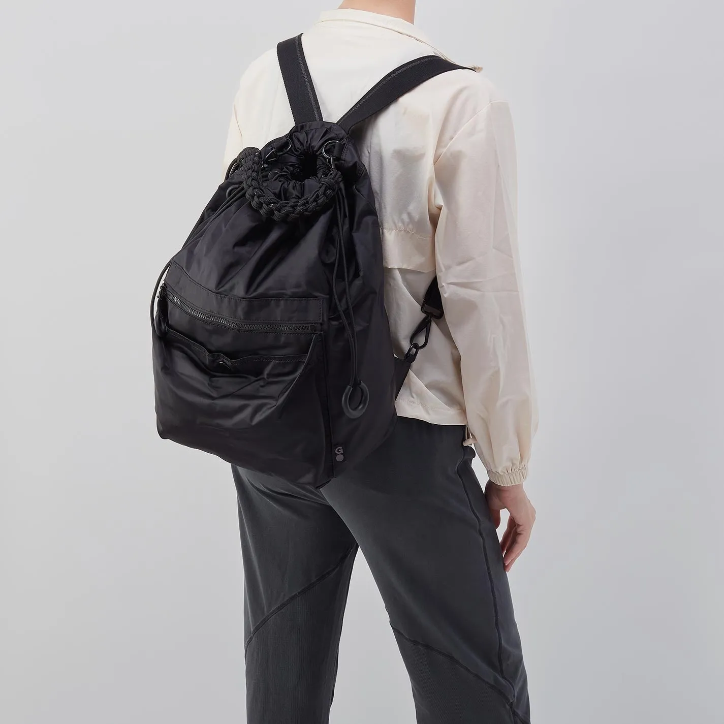 LIFE'S A CINCH Backpack in CaRefiber recycled nylon - Ocean sold by HOBO product image thumbnail 5