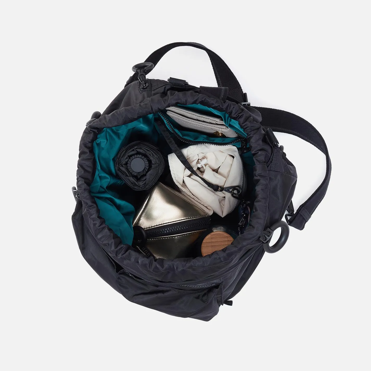 LIFE'S A CINCH Backpack in CaRefiber recycled nylon - Ocean sold by HOBO product image thumbnail 3