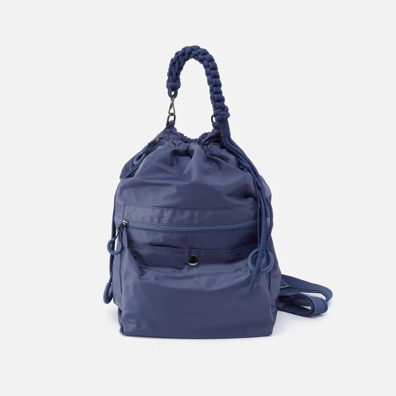 LIFE'S A CINCH Backpack in CaRefiber recycled nylon - Ocean sold by HOBO