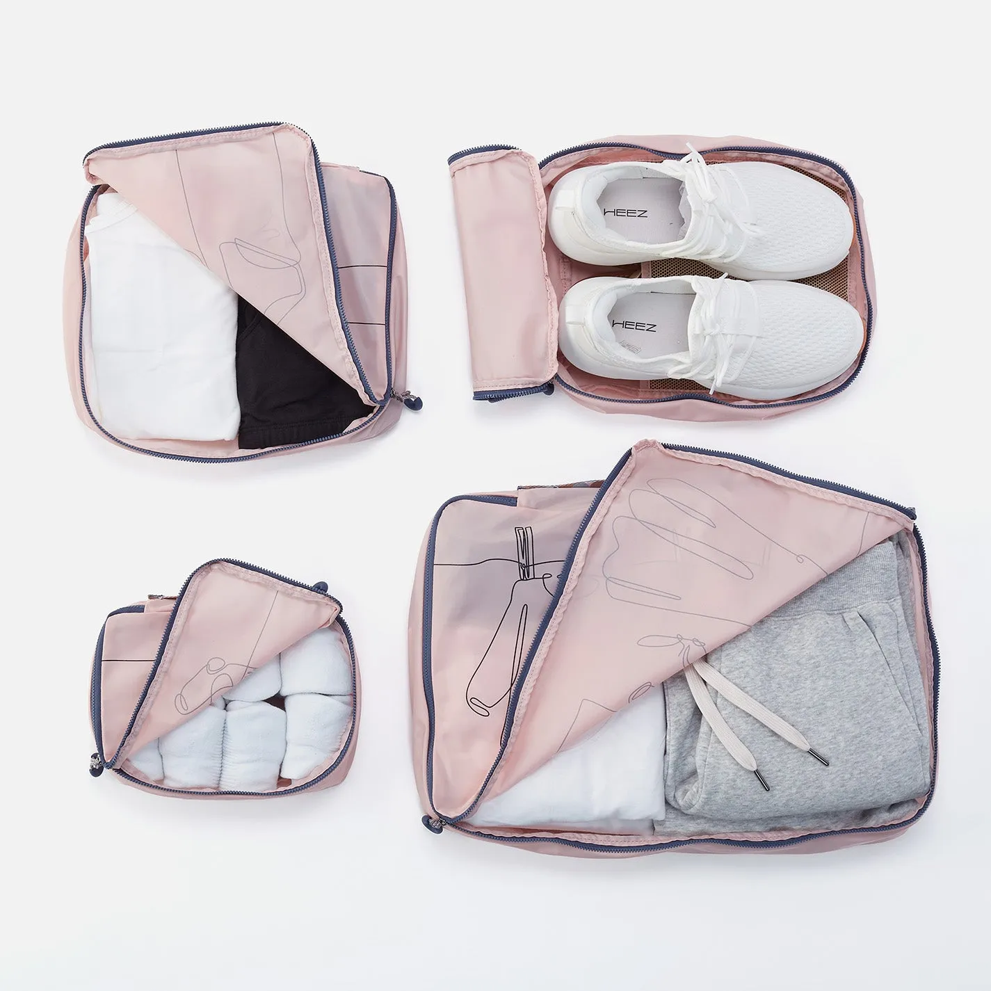 SET TO GO Shoe Packing Cube in CaRefiber recycled nylon - Lotus sold by HOBO product image thumbnail 4