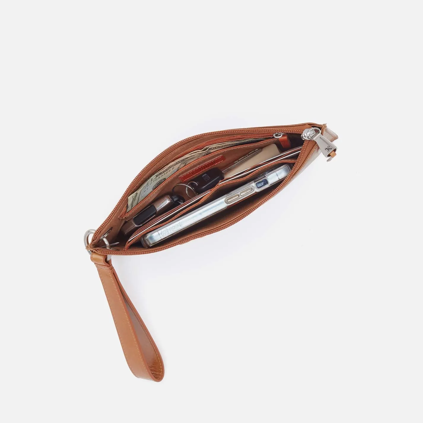 Vida Wristlet in Polished Leather - Truffle sold by HOBO product image thumbnail 3