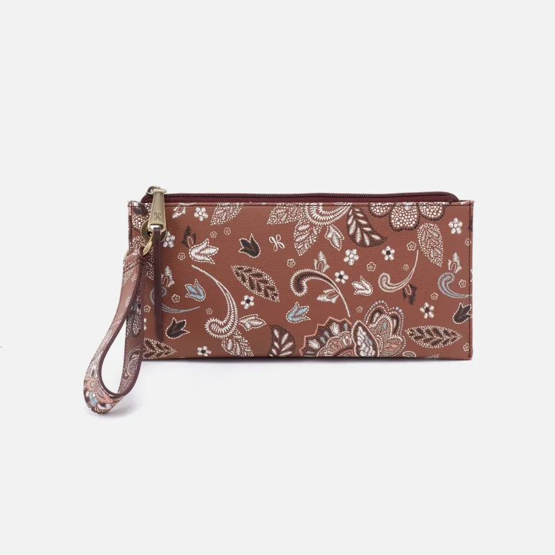 Vida Wristlet in Coated Canvas - Country Road Bloom Canvas sold by HOBO