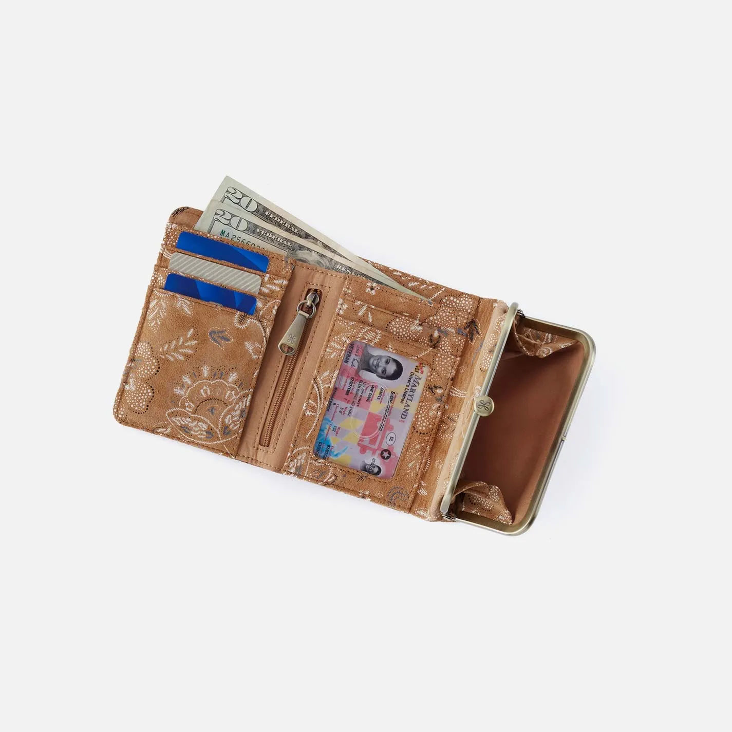 Robin Compact Wallet in Printed Leather - Country Road Bloom sold by HOBO product image thumbnail 2