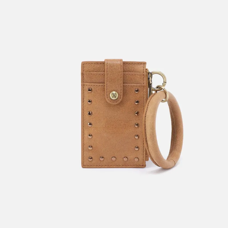 Ring Credit Card Wristlet In Buffed Leather - Whiskey sold by HOBO