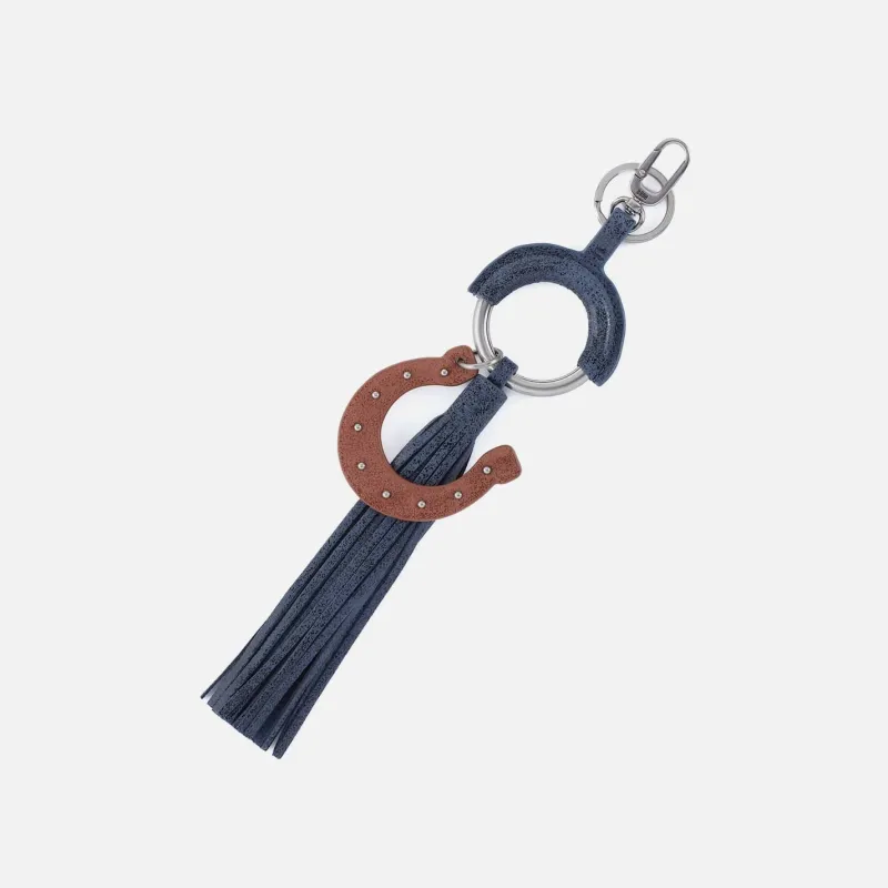 Lucky Tassel Fob in Buffed Leather - Indigo Sky sold by HOBO