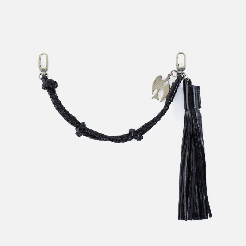 Knot Braid Bag Swag in Polished Leather - Black sold by HOBO