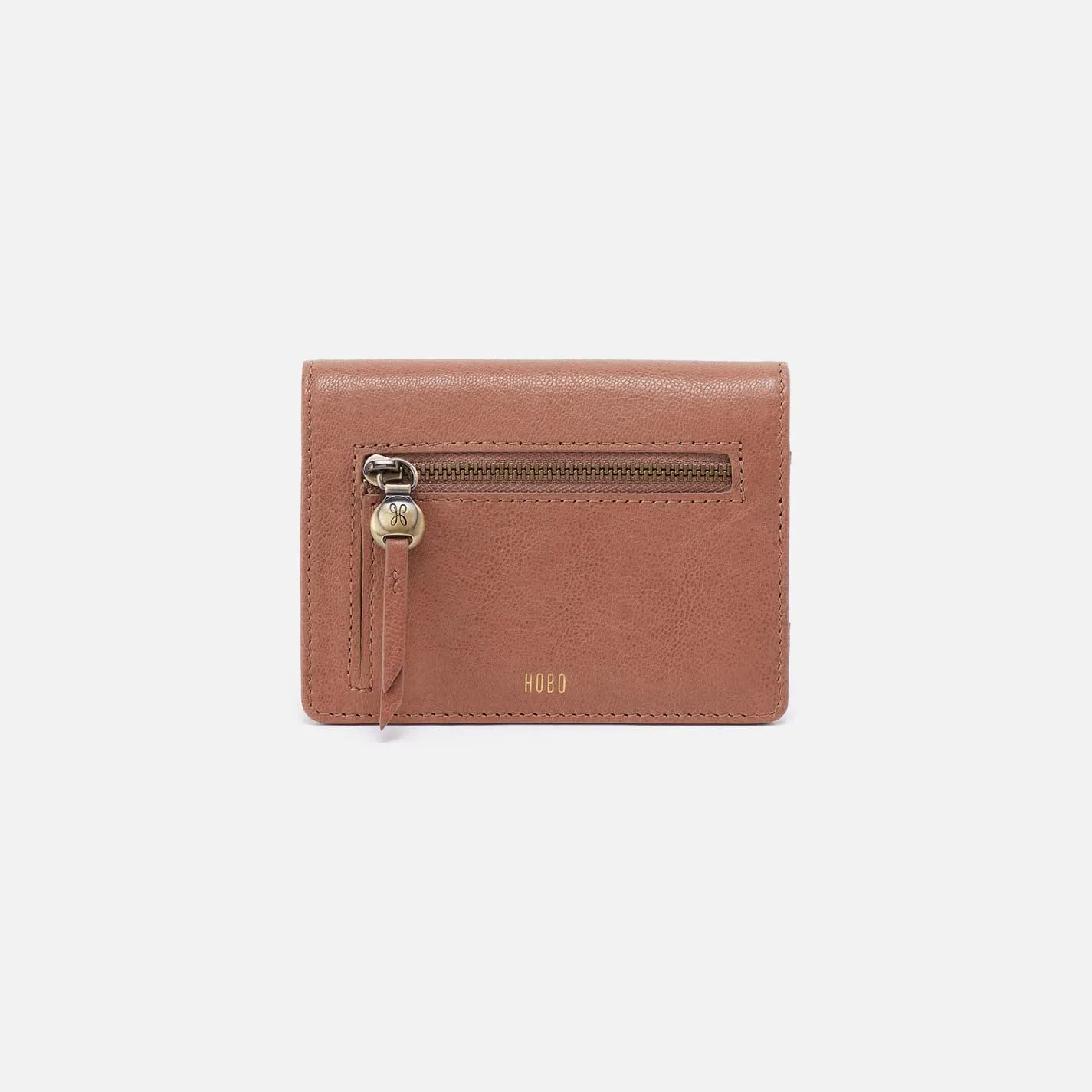 Hutton Small Wallet in Micrograin Leather - Glazed Donut sold by HOBO product image thumbnail 4