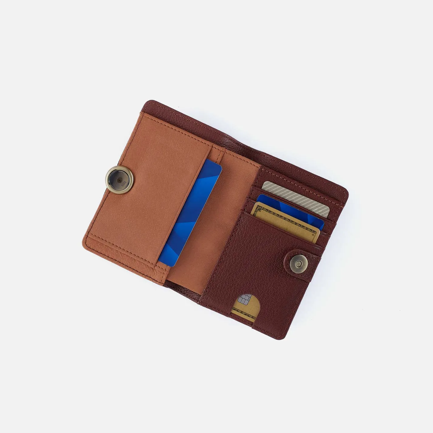 Hutton Small Wallet in Micrograin Leather - Brown Bear sold by HOBO product image thumbnail 3
