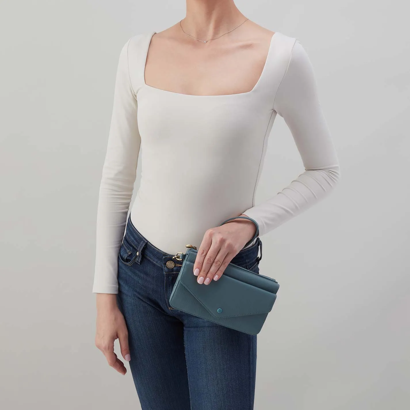 Goldie Wristlet in Pebbled Leather - Agave Leaf sold by HOBO product image thumbnail 2