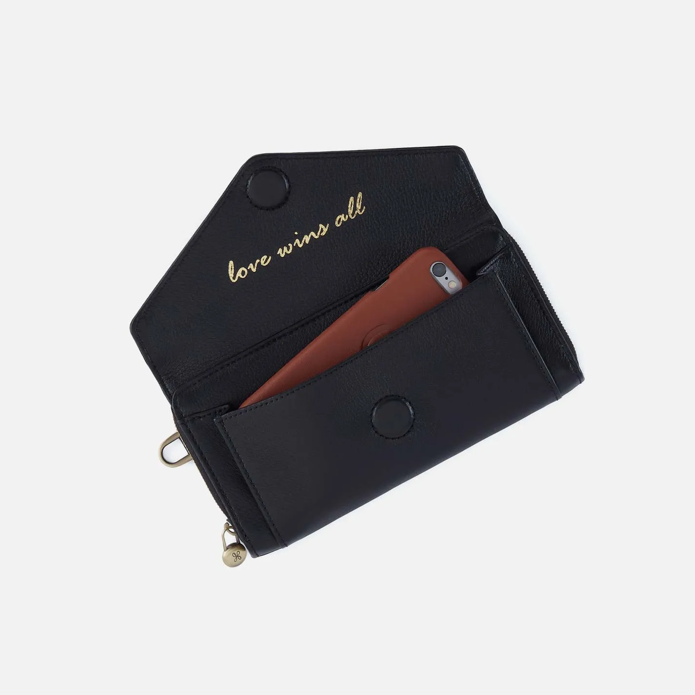 Goldie Large Wallet in Pebbled Leather - Black sold by HOBO product image thumbnail 3