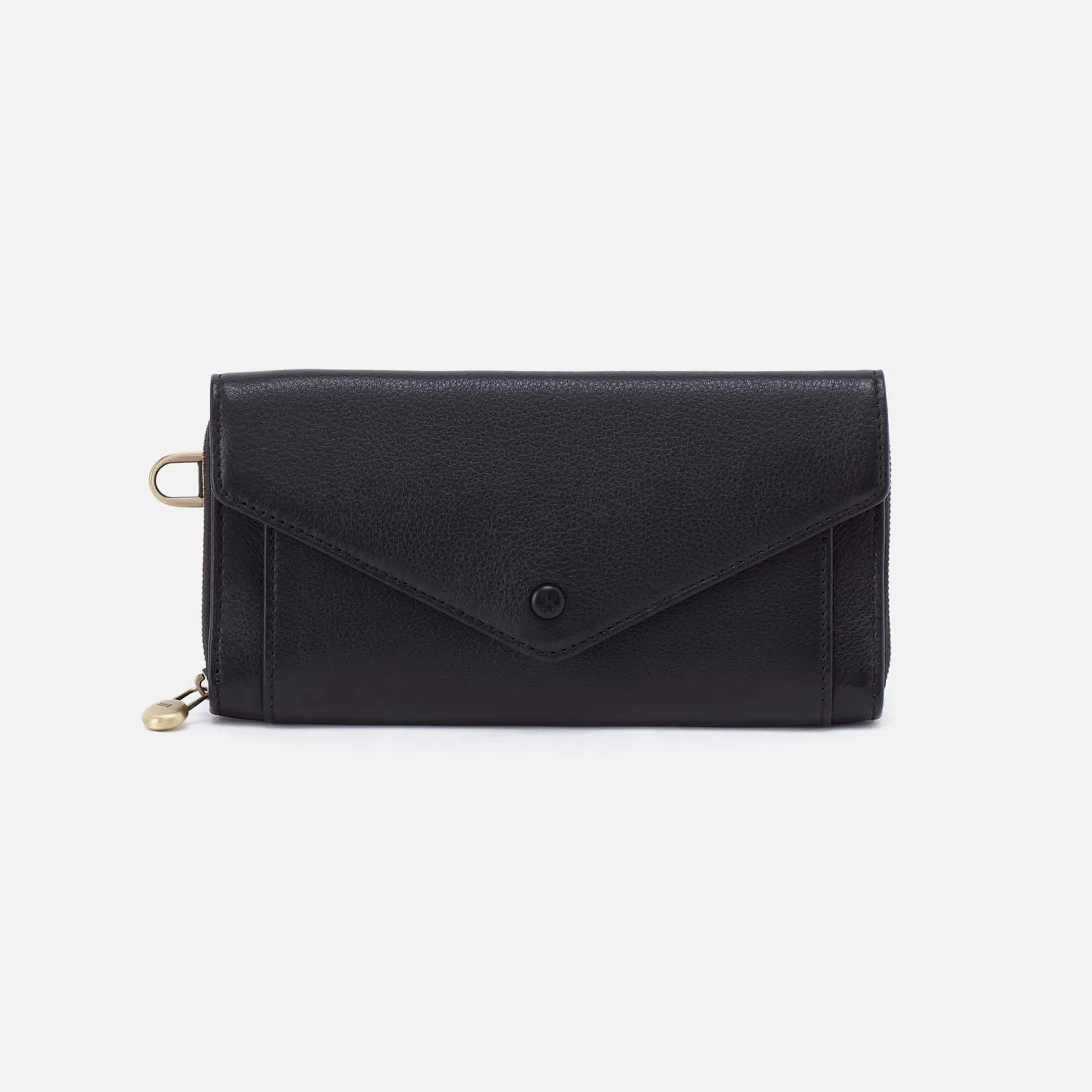 Goldie Large Wallet in Pebbled Leather - Black sold by HOBO