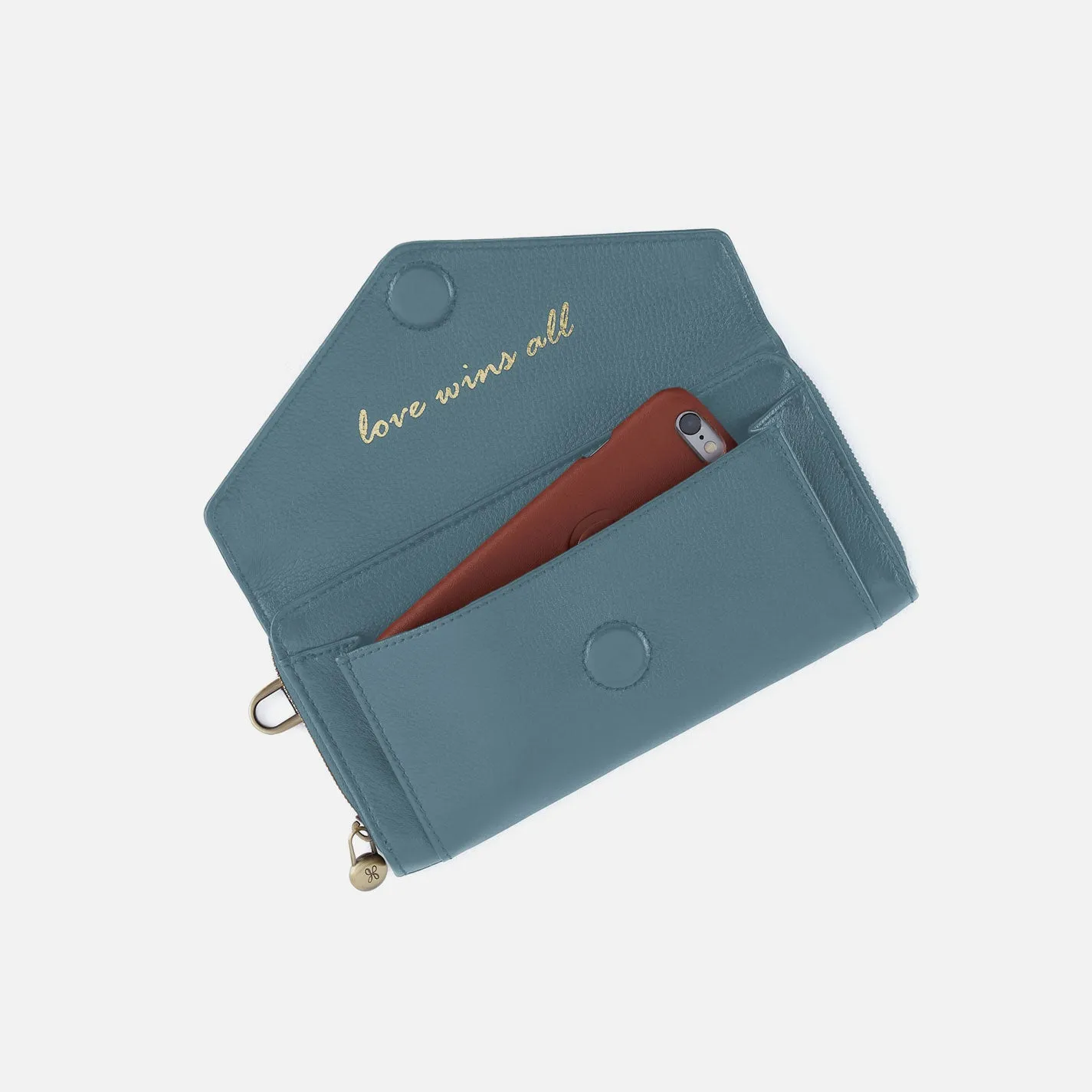 Goldie Large Wallet in Pebbled Leather - Agave Leaf sold by HOBO product image thumbnail 3