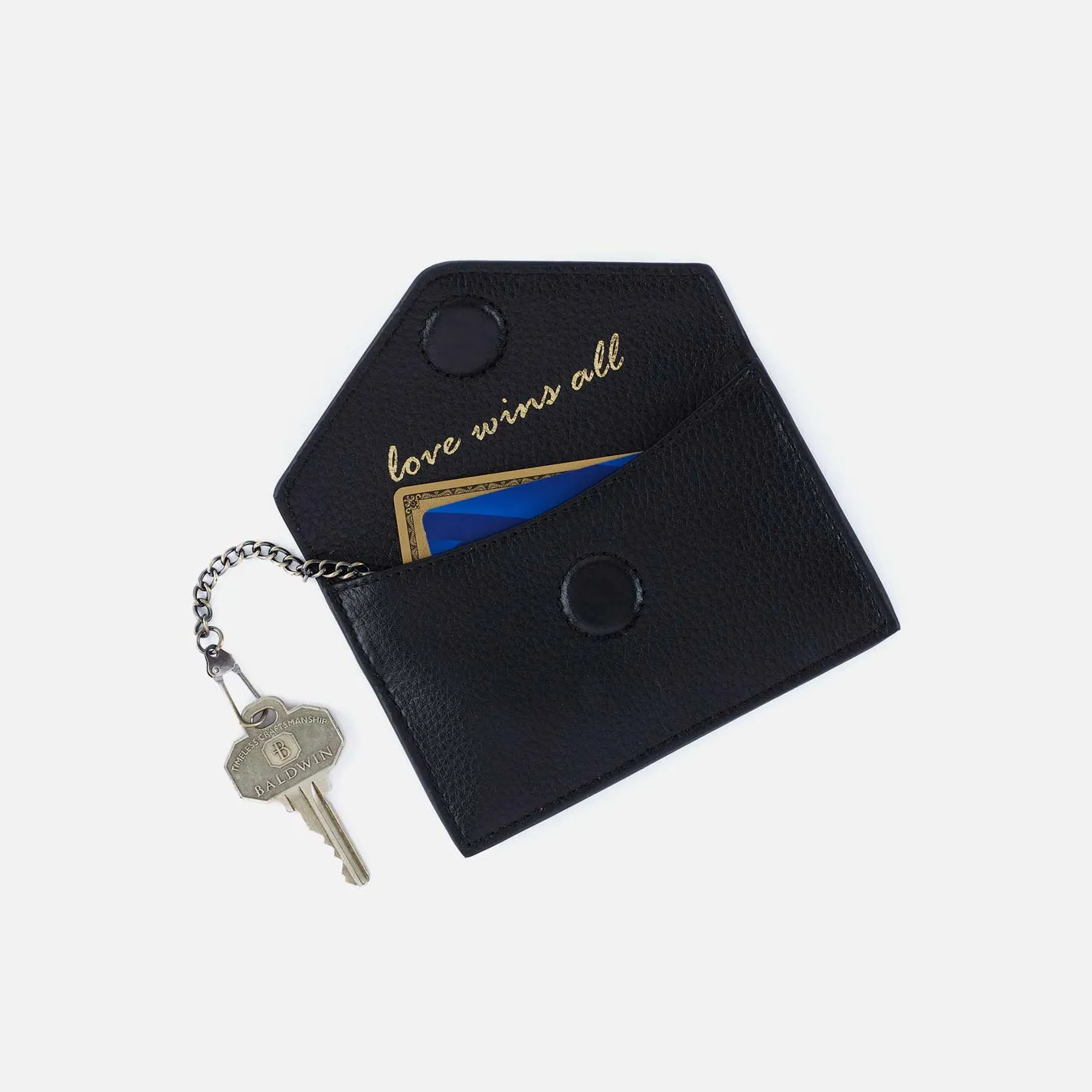 Goldie Card Case in Pebbled Leather - Black sold by HOBO product image thumbnail 2