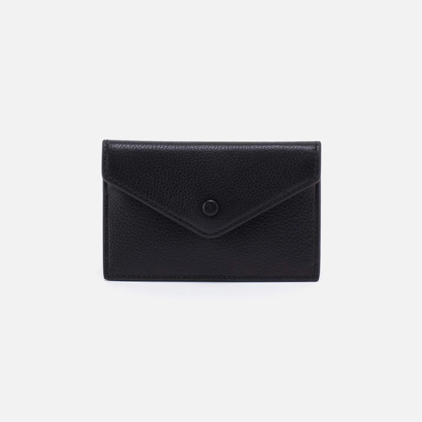 Goldie Card Case in Pebbled Leather - Black sold by HOBO