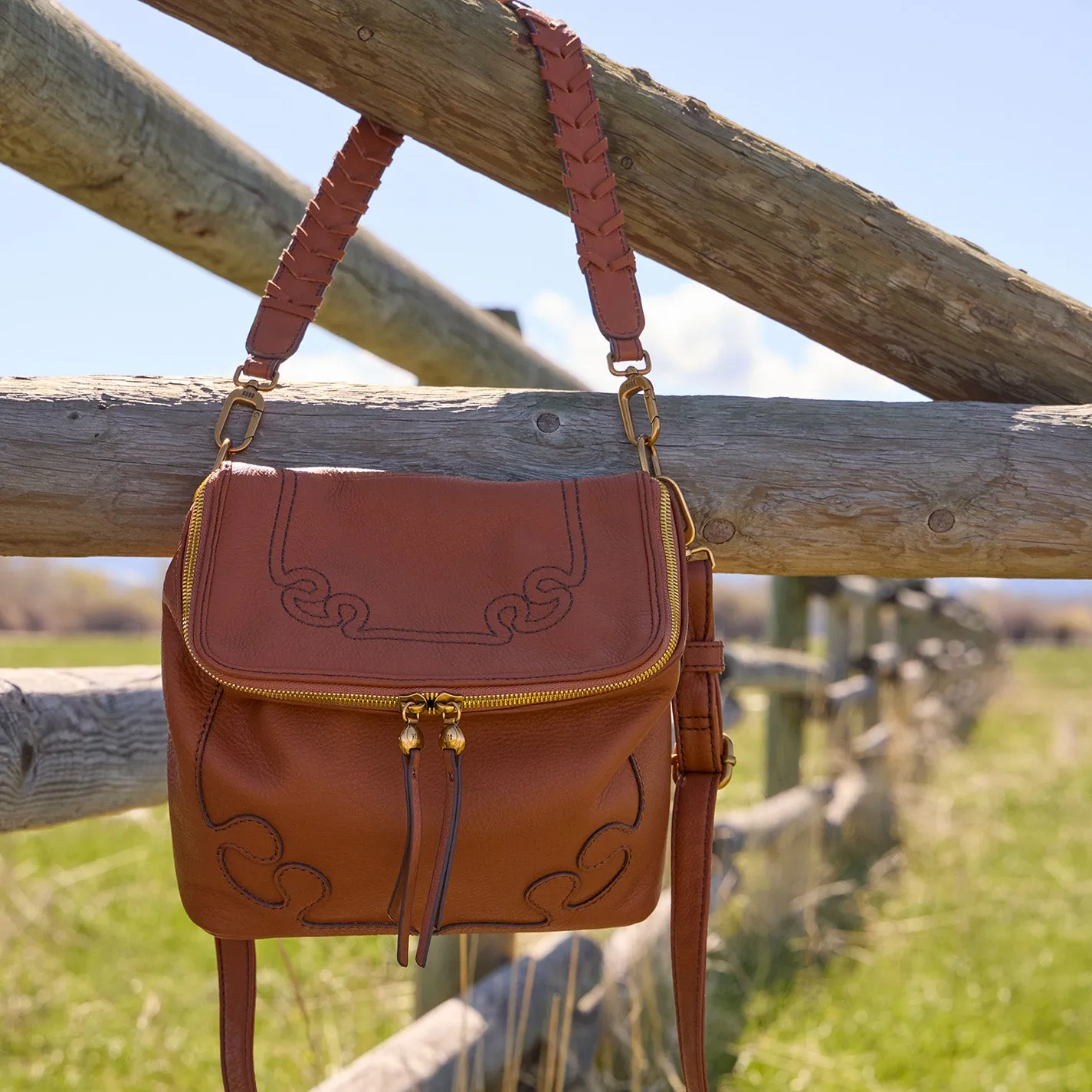 Fernwell Medium Crossbody in Pebbled Leather - Warm Honey sold by HOBO product image thumbnail 2