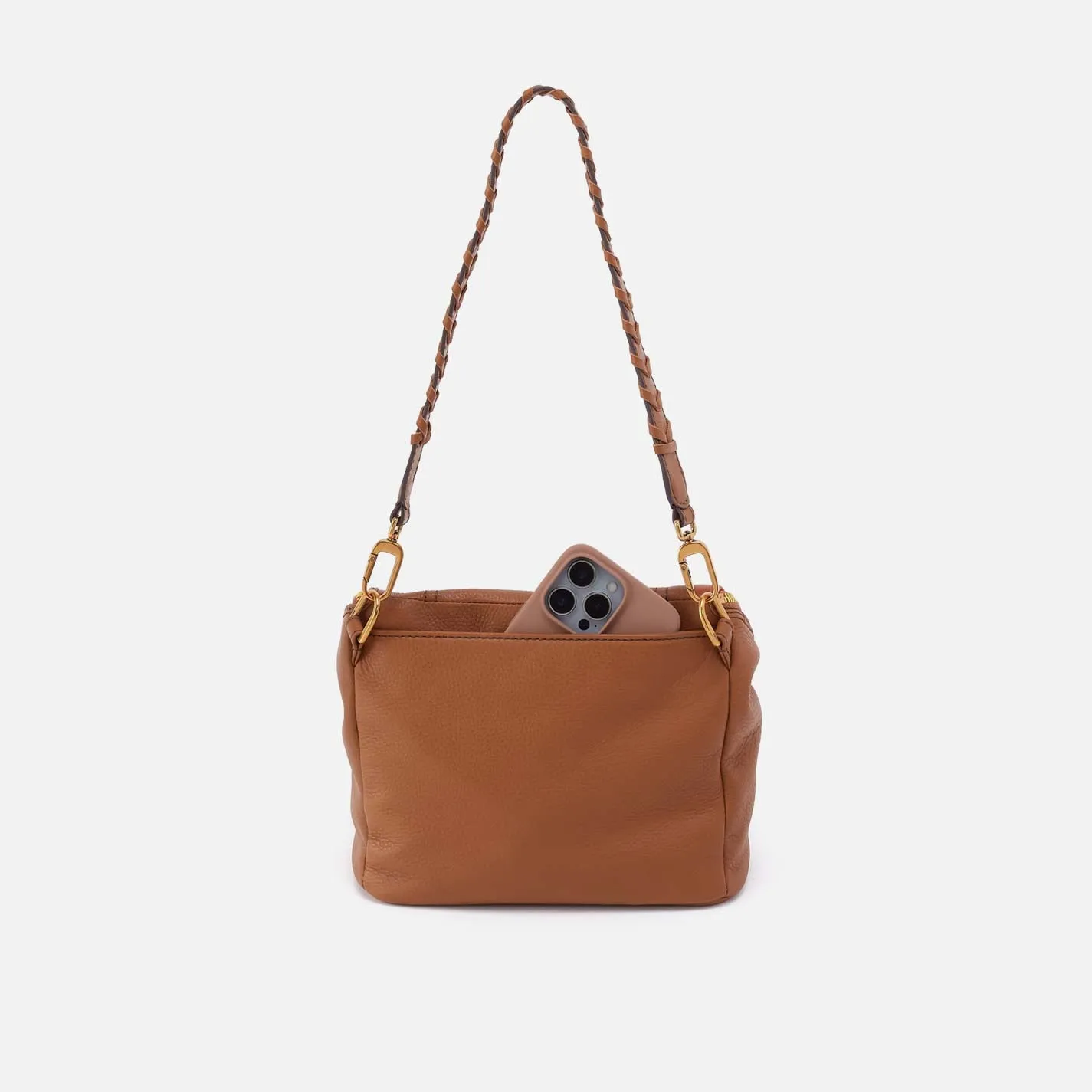 Fernwell Medium Crossbody in Pebbled Leather - Warm Honey sold by HOBO product image thumbnail 5