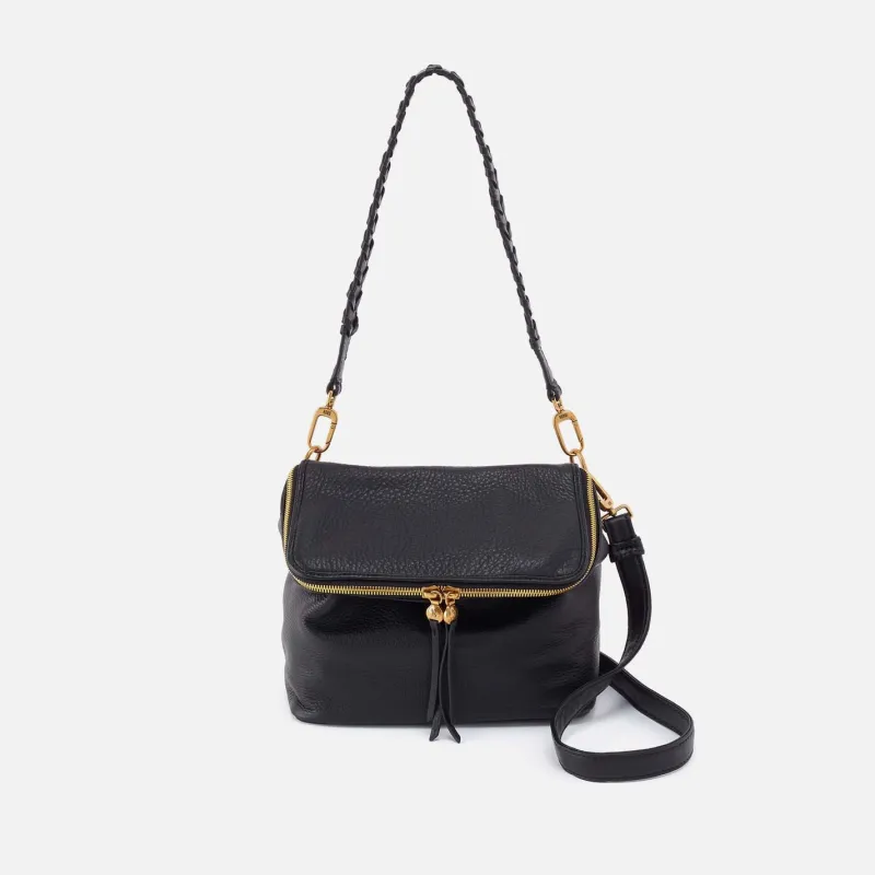 Fernwell Medium Crossbody in Pebbled Leather - Black sold by HOBO