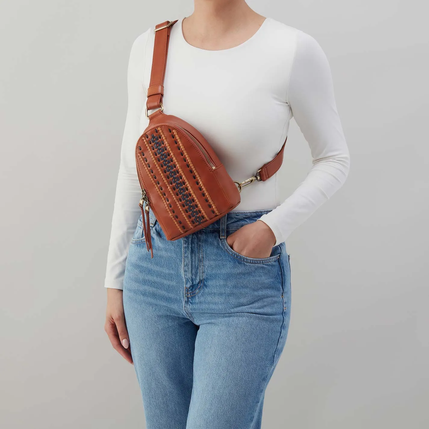 Fern Sling in Smooth Leather with Multi Stitch - Timberline sold by HOBO product image thumbnail 3