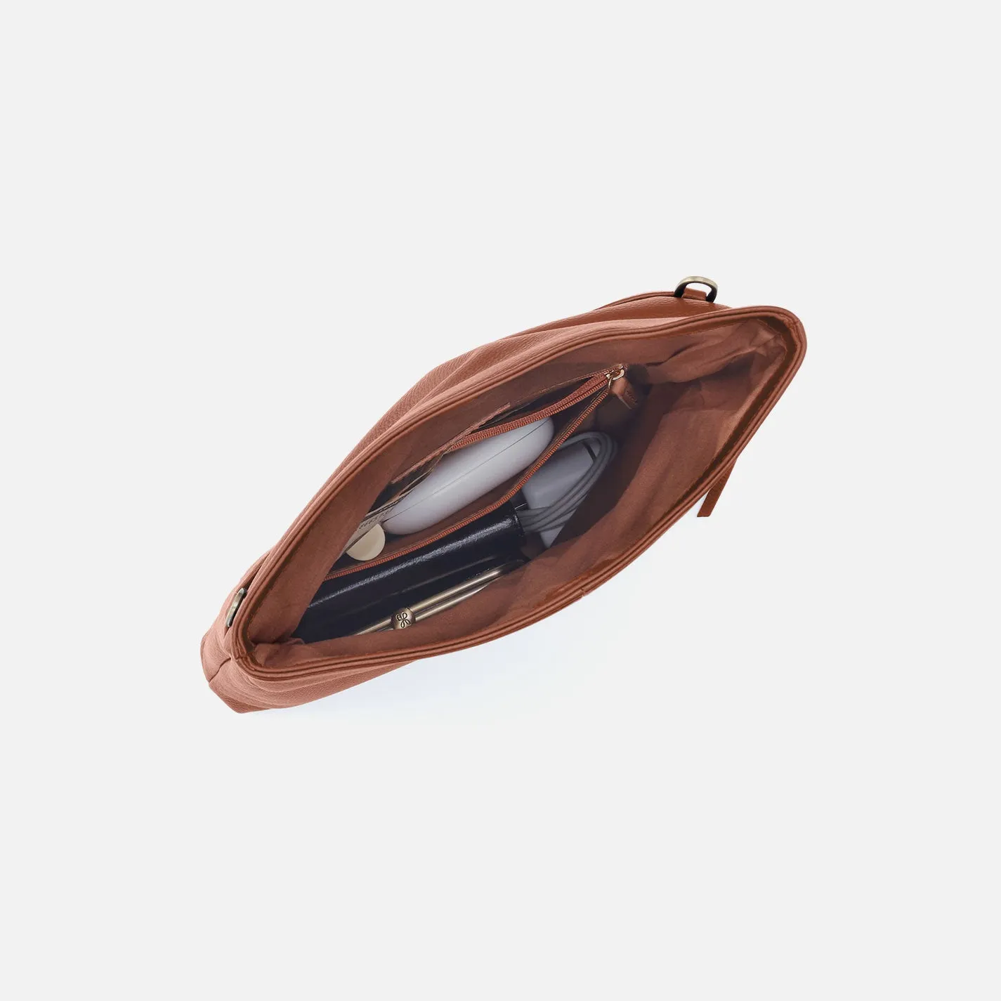 Draft Crossbody in Pebbled Leather - Bridle Brown sold by HOBO product image thumbnail 3