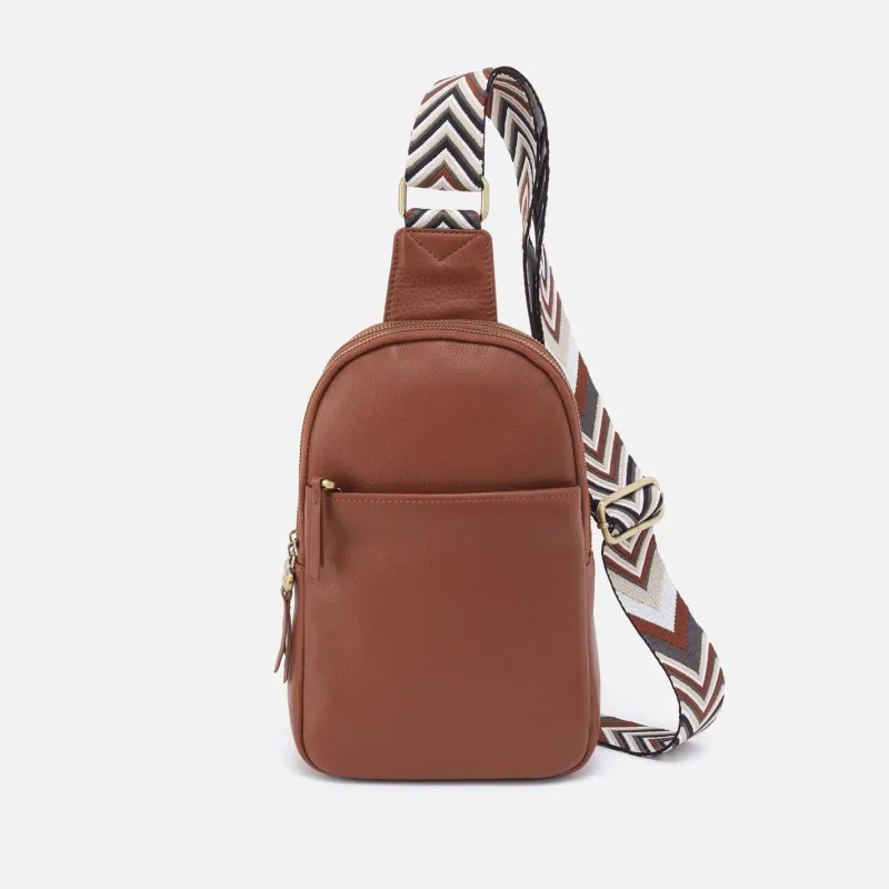 Cass Sling in Pebbled Leather - Bridle Brown sold by HOBO
