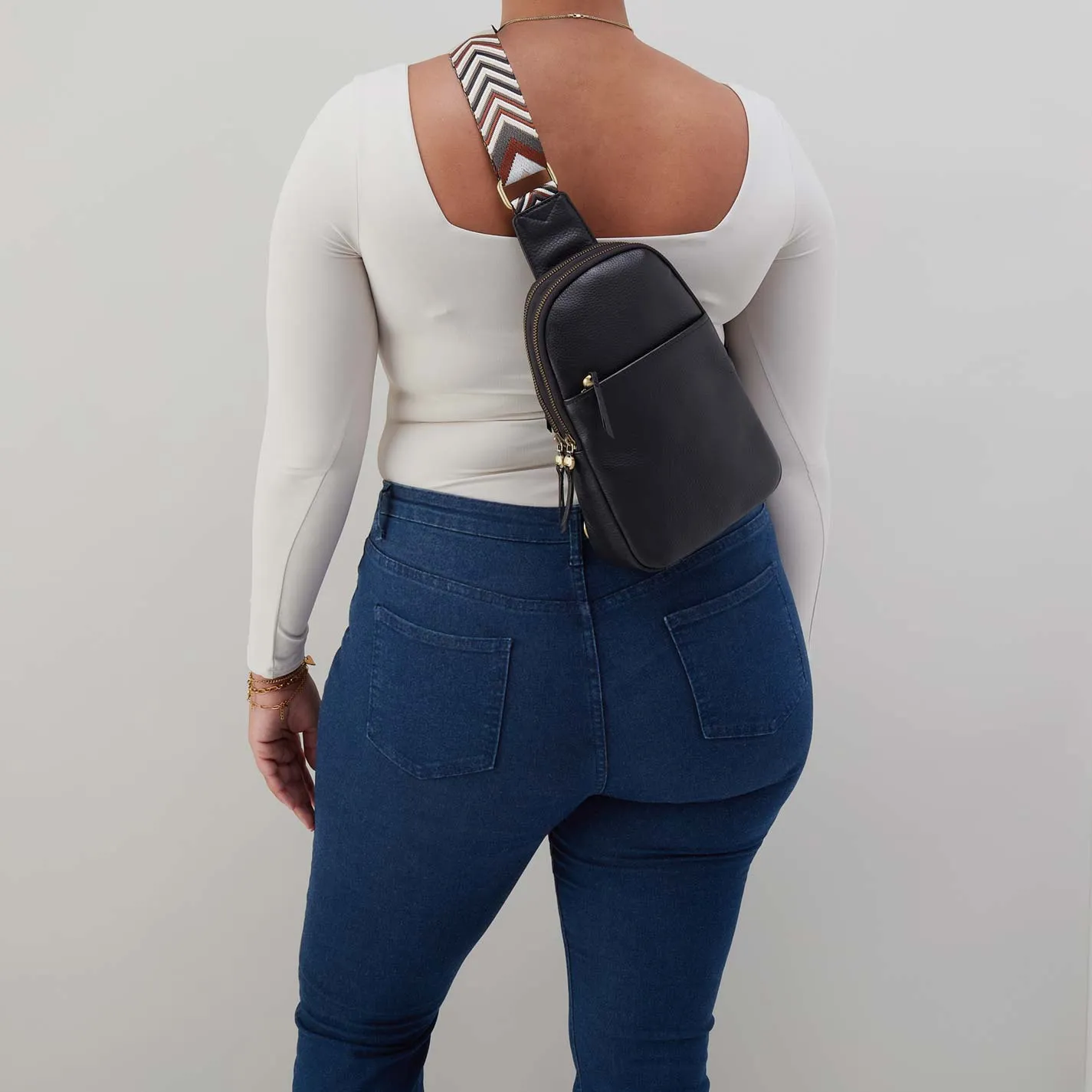 Cass Sling in Pebbled Leather - Black sold by HOBO product image thumbnail 4