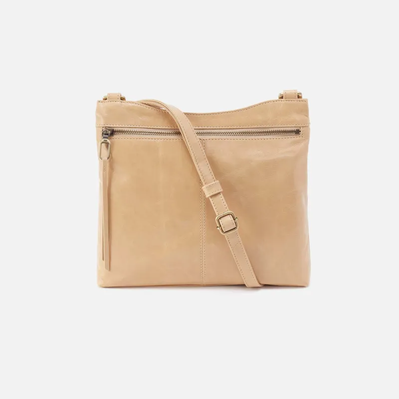 Cambel Crossbody in Polished Leather - Desert Sand sold by HOBO