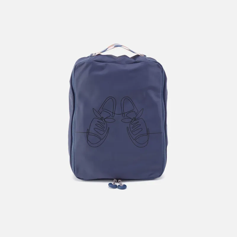 SET TO GO Shoe Packing Cube in CaRefiber recycled nylon - Ocean sold by HOBO