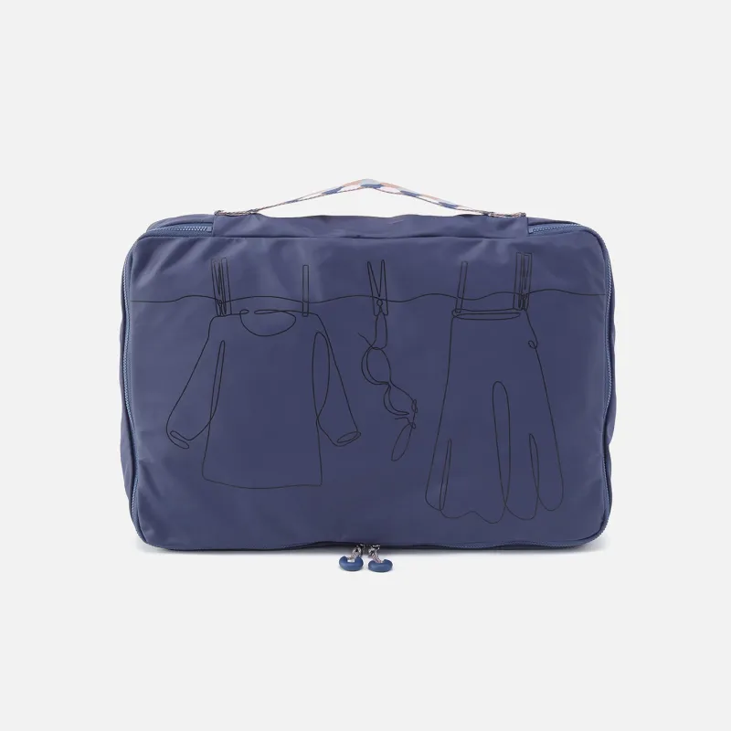 SET TO GO Packing Cube Large in CaRefiber recycled nylon - Ocean sold by HOBO