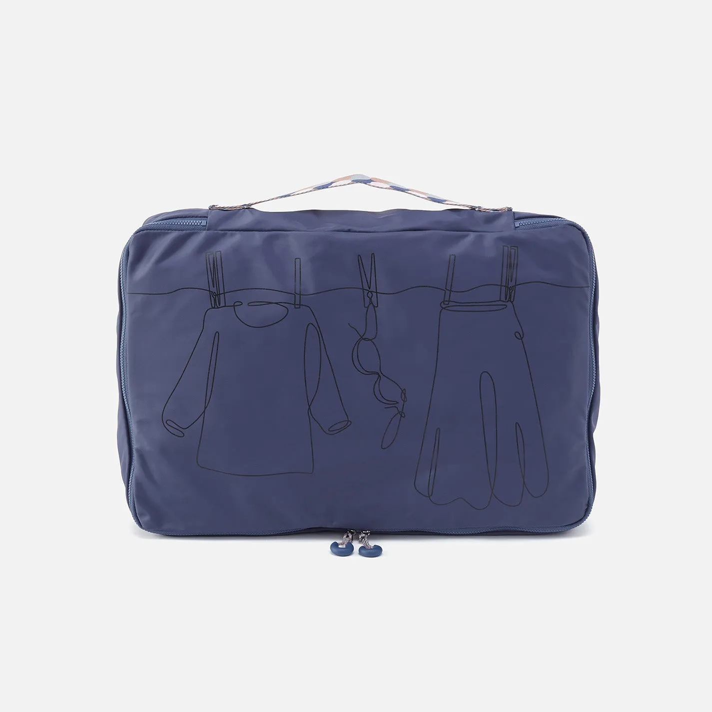 SET TO GO Packing Cube Large in CaRefiber recycled nylon - Ocean sold by HOBO