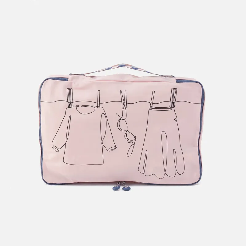 SET TO GO Packing Cube Large in CaRefiber recycled nylon - Lotus sold by HOBO