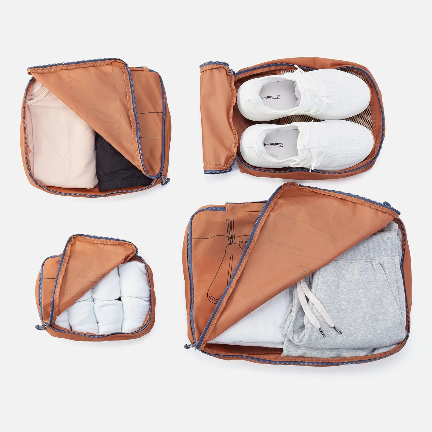 SET TO GO Shoe Packing Cube in CaRefiber recycled nylon - Dune sold by HOBO product image thumbnail 4