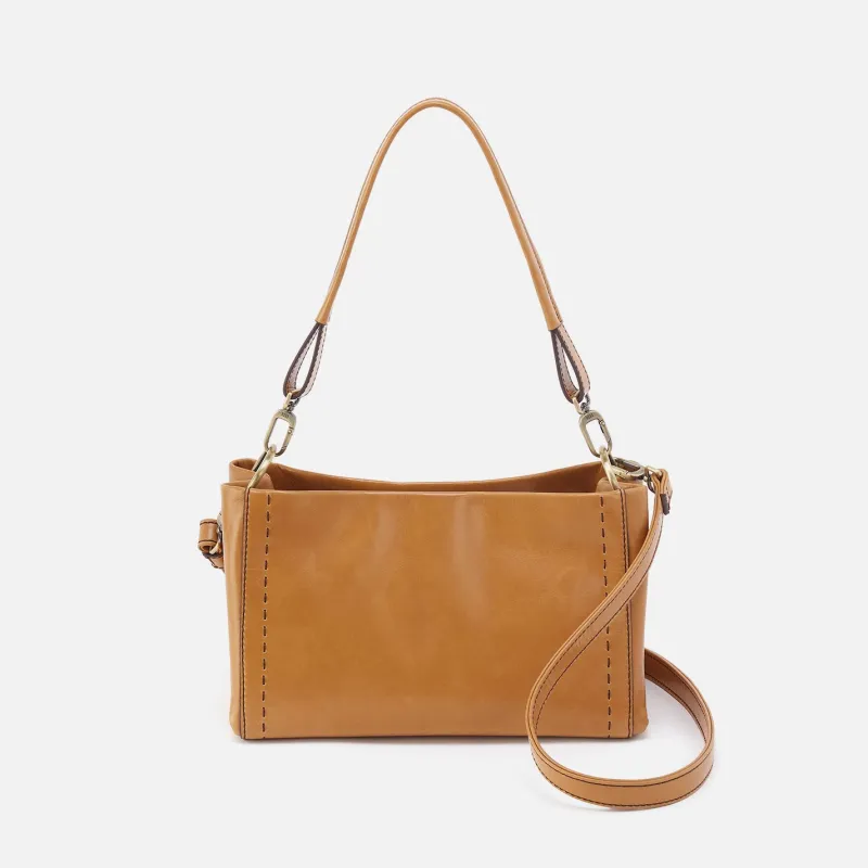 Seneca Shoulder Crossbody In Polished Leather - Natural sold by HOBO