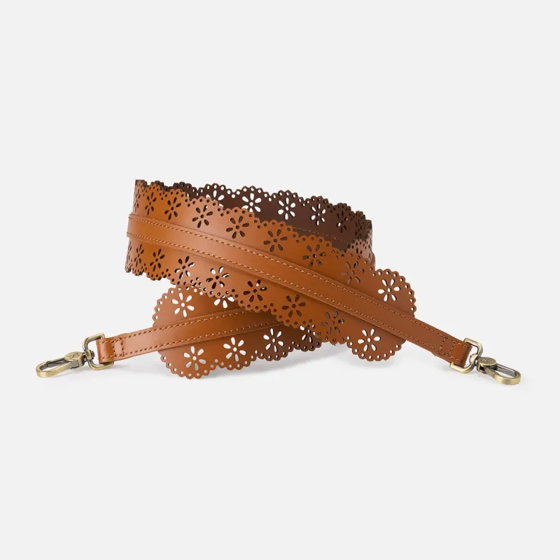 Tabby Long Strap In Smooth Leather - Truffle sold by HOBO
