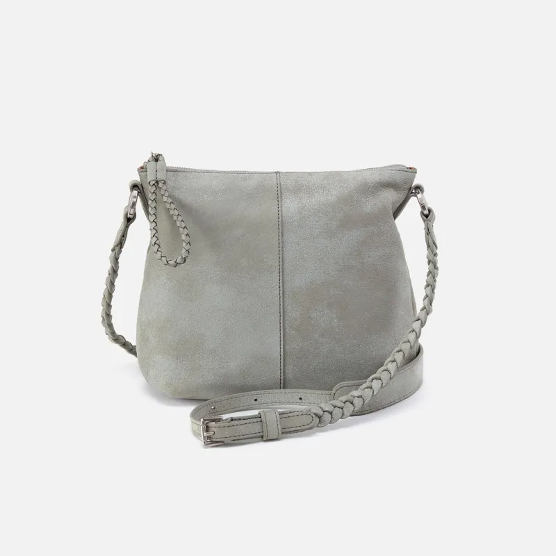 Lasso Medium Crossbody In Buffed Leather - Misty Harbor sold by HOBO