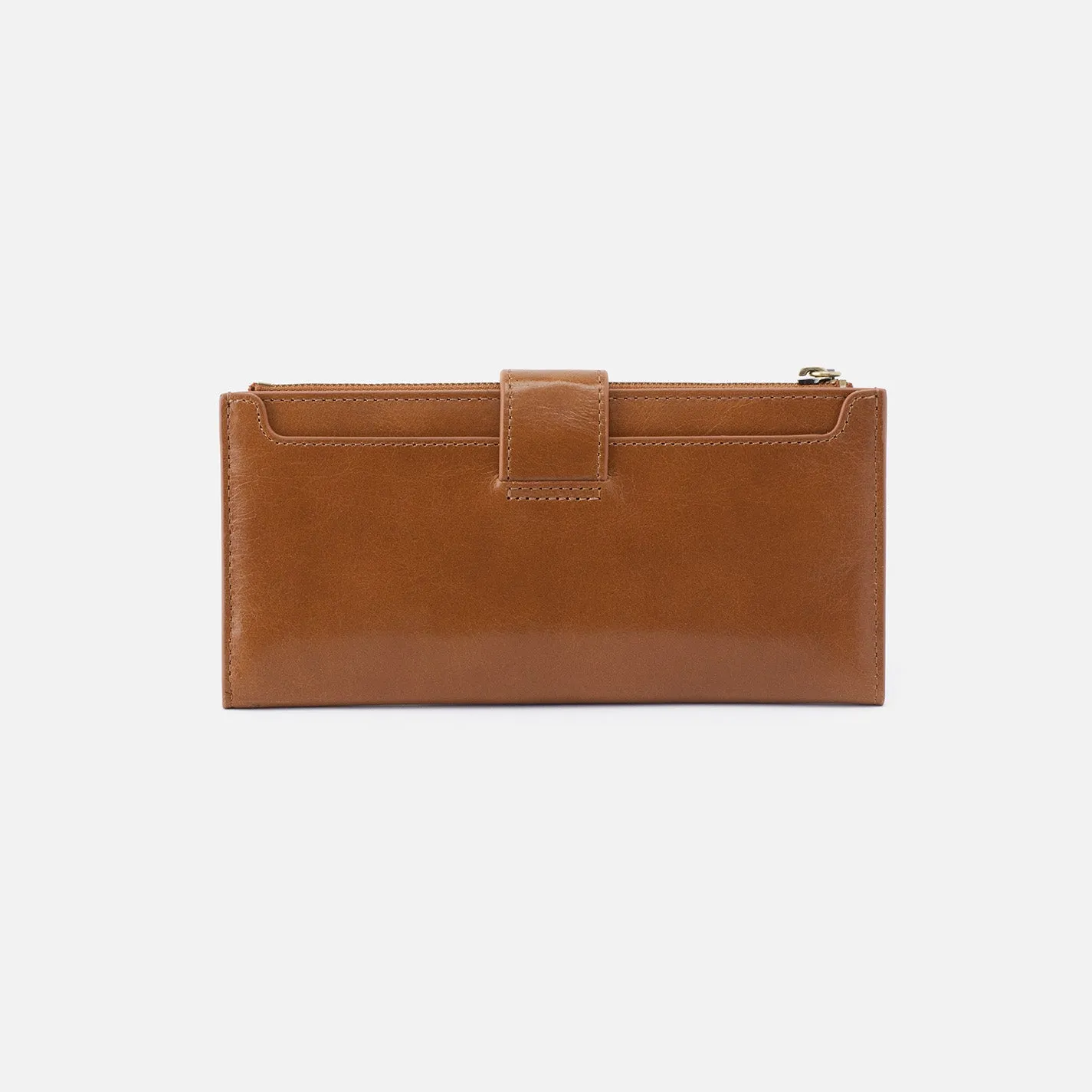 Dunn Continental Wallet In Polished Leather - Truffle sold by HOBO product image thumbnail 5