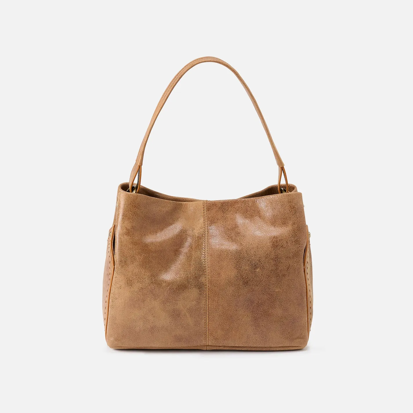 Seneca Shoulder Bag In Buffed Leather - Whiskey sold by HOBO