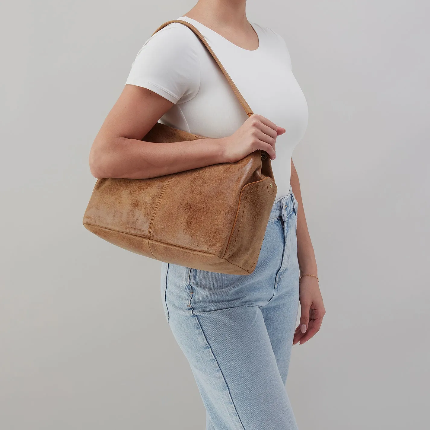Seneca Shoulder Bag In Buffed Leather - Whiskey sold by HOBO product image thumbnail 3