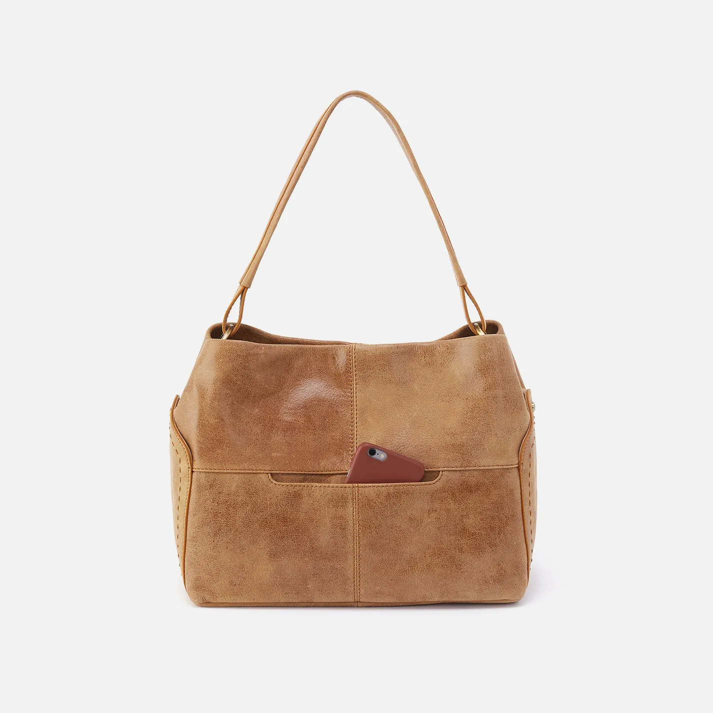 Seneca Shoulder Bag In Buffed Leather - Whiskey sold by HOBO product image thumbnail 5
