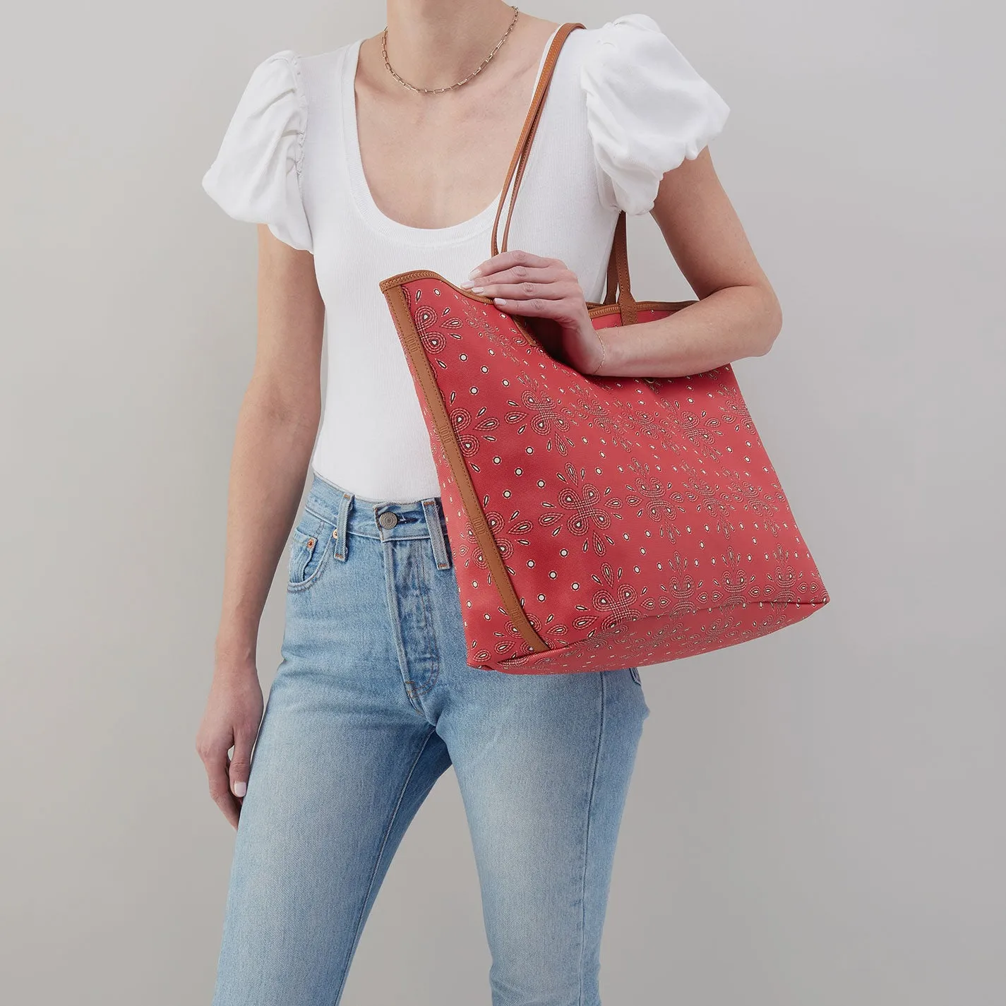 All That Tote Large In Coated Canvas - Red Journey Bandana sold by HOBO product image thumbnail 3