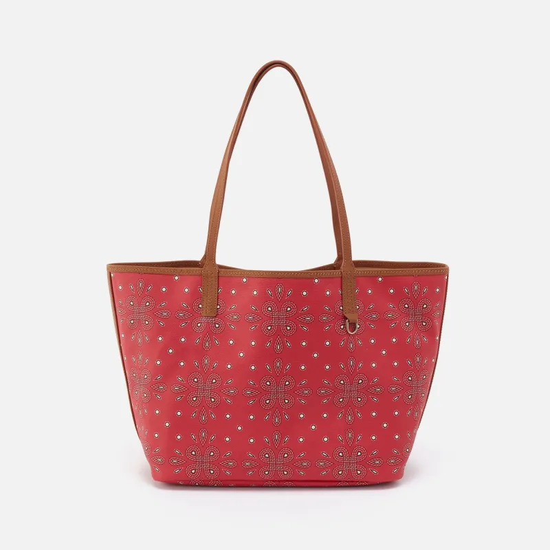 All That Tote In Coated Canvas - Red Journey Bandana made by HOBO
