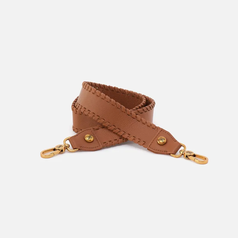 Whipstitch Guitar Strap in Pebbled Leather - Warm Honey sold by HOBO