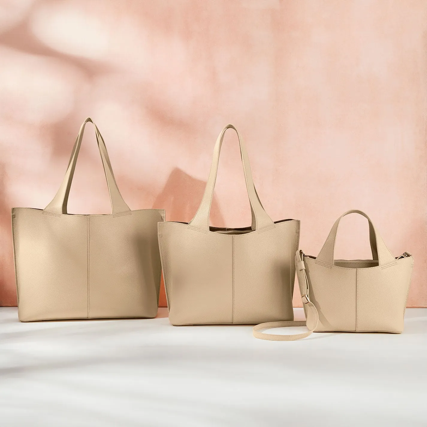 Vida Tote In Micro Pebbled Leather - Almond sold by HOBO product image thumbnail 2