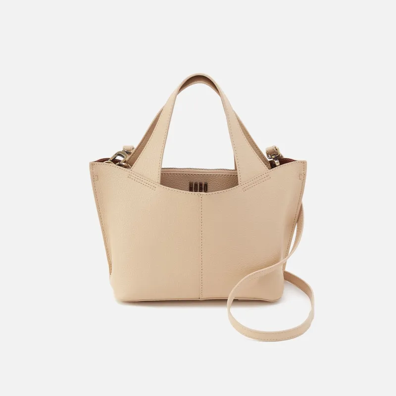 Vida Small Tote in Micro Pebbled Leather - Almond sold by HOBO