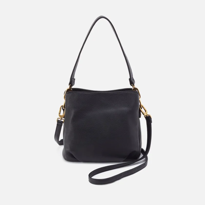 Starr Convertible Shoulder Bag in Pebbled Leather - Black sold by HOBO