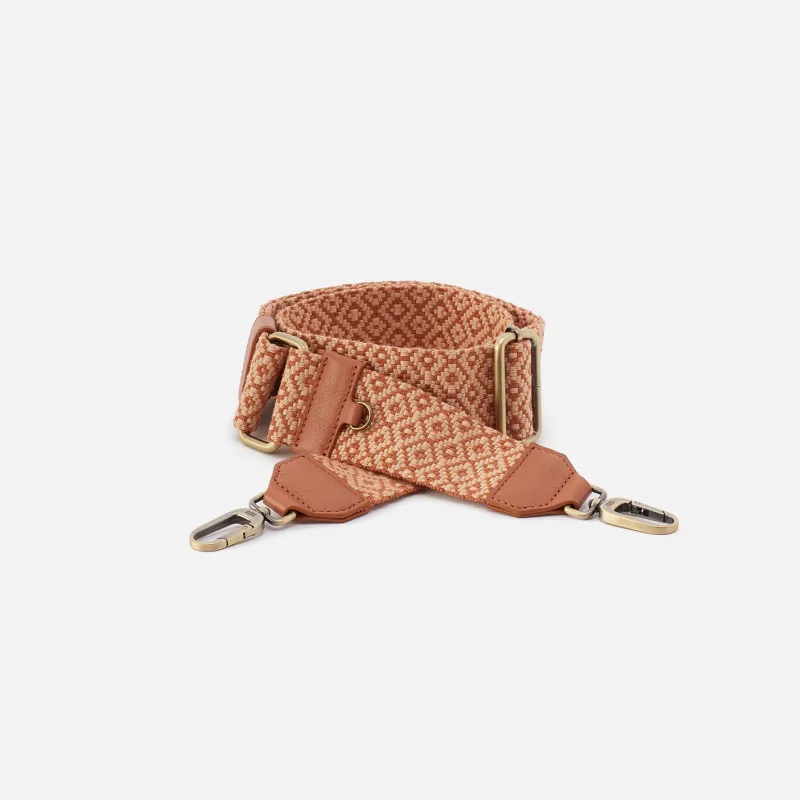 Webbing Strap In Webbing Fabric With Pebbled Leather Trim - Desert Sun sold by HOBO