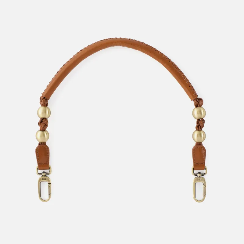 Tamborine Strap In Polished Leather - Truffle sold by HOBO